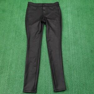 Express Pants Womens 4 Black Jegging Skinny Stretch Knit Slim Flat Front 29x29